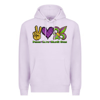 Lilac peace love mardi gras Premium Hoodie - Jasminsmagicworld