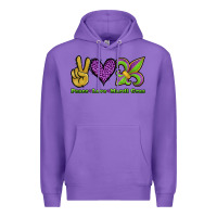 Purple peace love mardi gras Premium Hoodie - Jasminsmagicworld