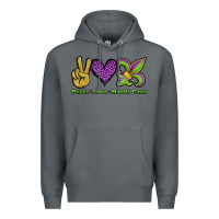 Rock peace love mardi gras Premium Hoodie - Jasminsmagicworld