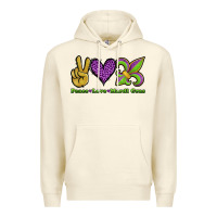 Sandshell peace love mardi gras Premium Hoodie - Jasminsmagicworld