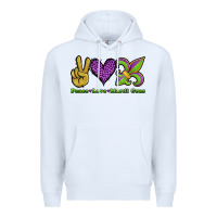 White peace love mardi gras Premium Hoodie - Jasminsmagicworld