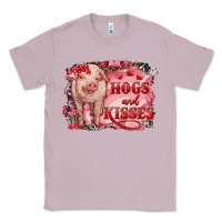 Lilac Valentines Day Pig Hogs And Kisses Classic Tee - RanaPortraitStore