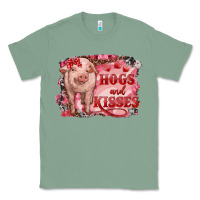 Sage Valentines Day Pig Hogs And Kisses Classic Tee - RanaPortraitStore