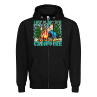 Black life is better around the campfire Zipper Hoodie - Zillion Design Studio