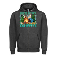 Charcoal Heather life is better around the campfire Zipper Hoodie - Zillion Design Studio