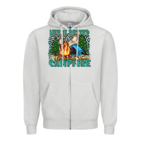 Dove Grey life is better around the campfire Zipper Hoodie - Zillion Design Studio