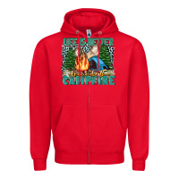 Red life is better around the campfire Zipper Hoodie - Zillion Design Studio