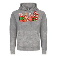 Cloud Rock christmas tree cake and coffee cups ado Vintage Hoodie - AdoDesignShop