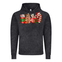 Vintage Black christmas tree cake and coffee cups ado Vintage Hoodie - AdoDesignShop