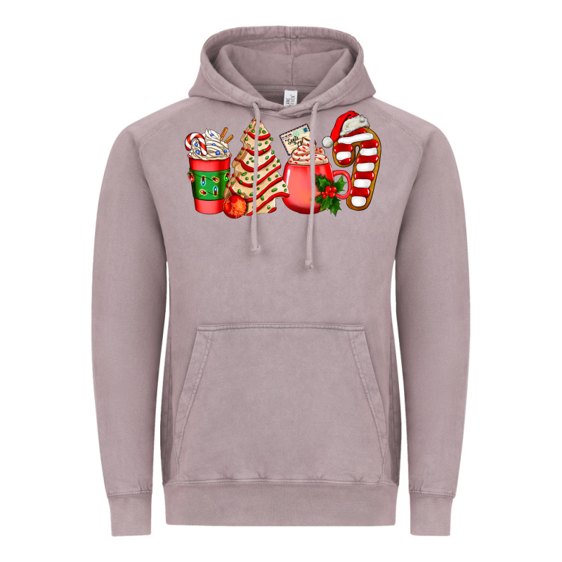 Christmas Tree Cake And Coffee Cups Ado Vintage Hoodie by AdoDesignShop | Teevron
