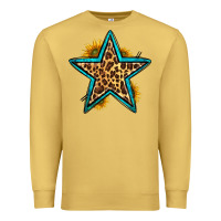 Antique Gold western leopard star Premium Sweatshirt - HRA Design Shop