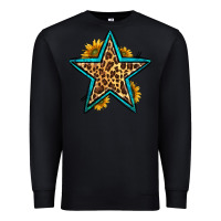 Black western leopard star Premium Sweatshirt - HRA Design Shop