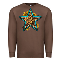 Chestnut western leopard star Premium Sweatshirt - HRA Design Shop