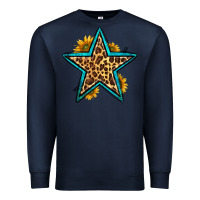 Navy western leopard star Premium Sweatshirt - HRA Design Shop