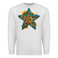 Oatmeal Heather western leopard star Premium Sweatshirt - HRA Design Shop