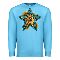 Ocean Blue western leopard star Premium Sweatshirt - HRA Design Shop