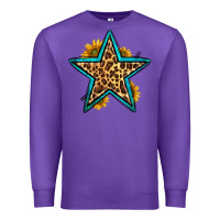 Purple western leopard star Premium Sweatshirt - HRA Design Shop