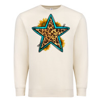 Sandshell western leopard star Premium Sweatshirt - HRA Design Shop