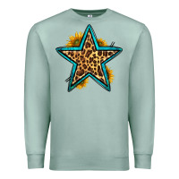 Seafoam western leopard star Premium Sweatshirt - HRA Design Shop