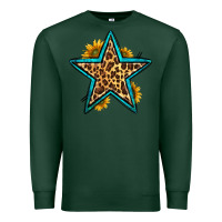 Sports Green western leopard star Premium Sweatshirt - HRA Design Shop