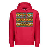 Cardinal sunflowers leopard cowhide turquoise Premium Hoodie - BarkalooDesign