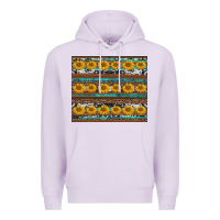 Lilac sunflowers leopard cowhide turquoise Premium Hoodie - BarkalooDesign