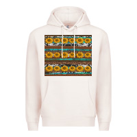 Pale Pink sunflowers leopard cowhide turquoise Premium Hoodie - BarkalooDesign