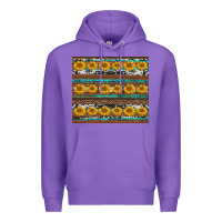 Purple sunflowers leopard cowhide turquoise Premium Hoodie - BarkalooDesign