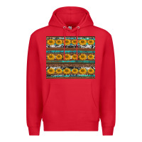 Red sunflowers leopard cowhide turquoise Premium Hoodie - BarkalooDesign