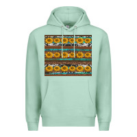 Seafoam sunflowers leopard cowhide turquoise Premium Hoodie - BarkalooDesign