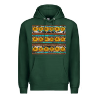 Sports Green sunflowers leopard cowhide turquoise Premium Hoodie - BarkalooDesign