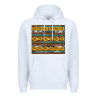 White sunflowers leopard cowhide turquoise Premium Hoodie - BarkalooDesign
