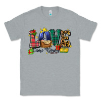 Heather Grey love came down luke 2 11 Classic Tee - Zillion Design Studio