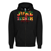 Black juneteenth since 1865 with heart Zipper Hoodie - texasbilliewilder