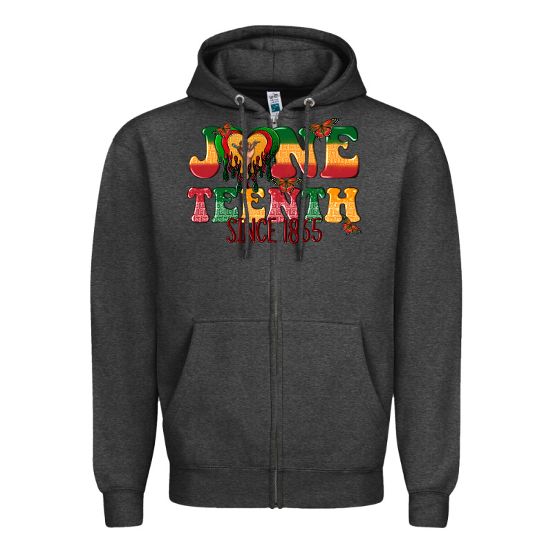 Juneteenth Since 1865 With Heart Zipper Hoodie by texasbilliewilder | Teevron