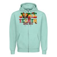 Seafoam juneteenth since 1865 with heart Zipper Hoodie - texasbilliewilder