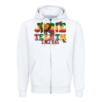 White juneteenth since 1865 with heart Zipper Hoodie - texasbilliewilder