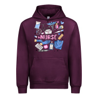 Mauve Wine can't talk right now doing nurse stuff Urban Hoodie - MaliasSmallBusiness