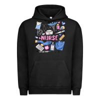 Pigment Black can't talk right now doing nurse stuff Urban Hoodie - MaliasSmallBusiness