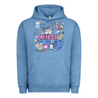Pigment Pebble Blue can't talk right now doing nurse stuff Urban Hoodie - MaliasSmallBusiness