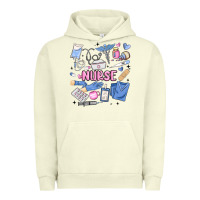 Pigment Pistachio can't talk right now doing nurse stuff Urban Hoodie - MaliasSmallBusiness