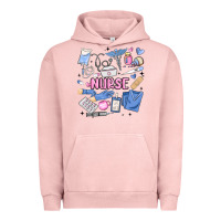 Pigment Salmon can't talk right now doing nurse stuff Urban Hoodie - MaliasSmallBusiness