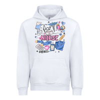 White can't talk right now doing nurse stuff Urban Hoodie - MaliasSmallBusiness