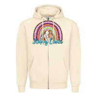 Sandshell happy easter rainbow bunny Zipper Hoodie - RanaPortraitStore