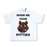White Show Me Your Pitties Urban Heavy Tee - Bettercallsaul
