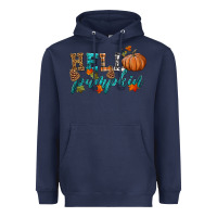 Navy hello pumpkin Heavyweight Hoodie - HRA Design Shop