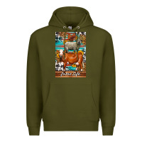 Army Green Western Farm Life Premium Hoodie - LillyAllenDesigns