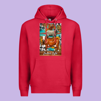 Western Farm Life Premium Hoodie Designed By Lillyallendesigns