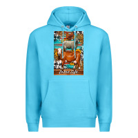Ocean Blue Western Farm Life Premium Hoodie - LillyAllenDesigns