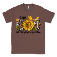 Chestnut with god all things are possible Classic Tee - texasbilliewilder